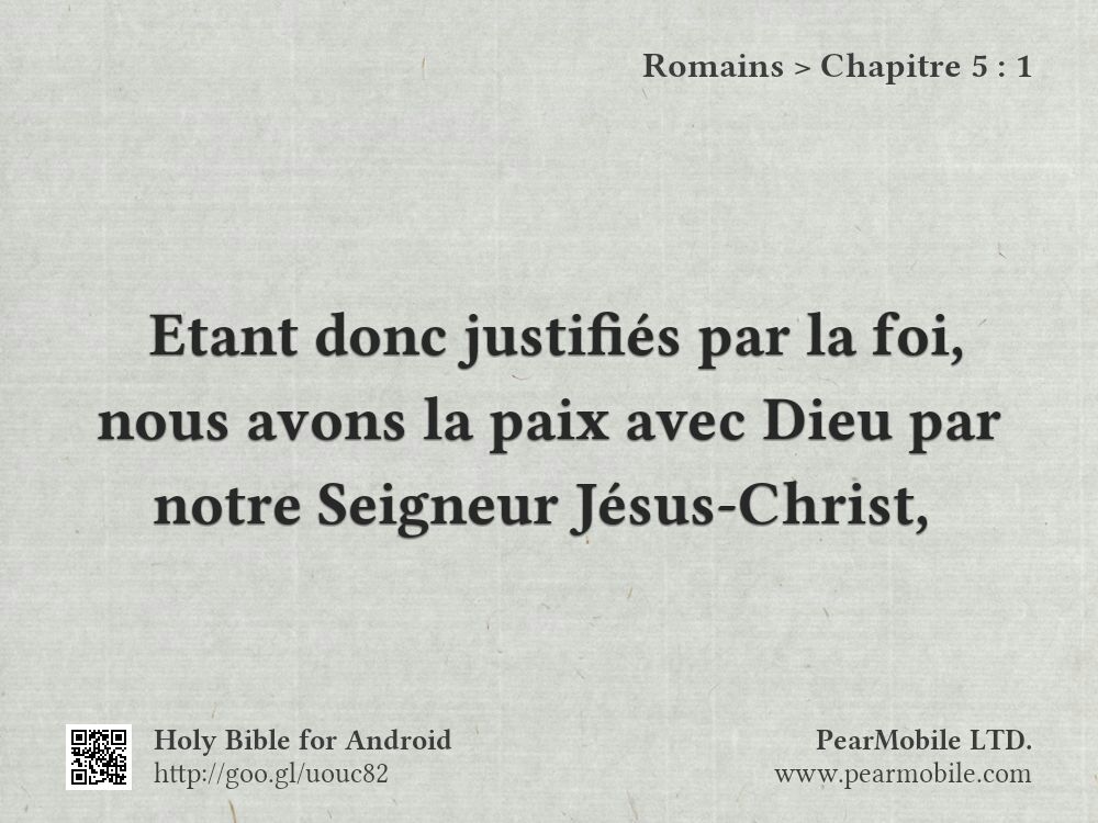 Romains, Chapitre 5:1